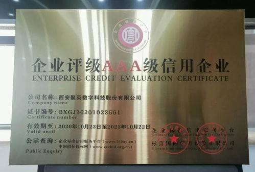 热烈祝贺聚英国际被评为AAA级信用企业
